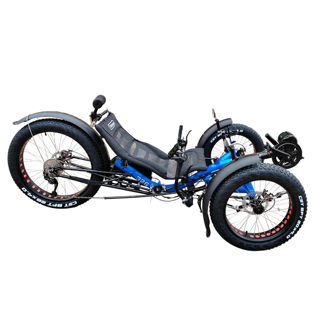 Tricycle couché 500watt Motor 4.0inch Fat Tire Electric Recumbent Trike