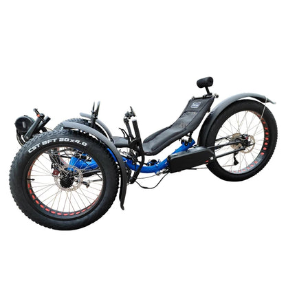 Tricycle couché 500watt Motor 4.0inch Fat Tire Electric Recumbent Trike